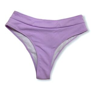 Shein purple ribbed bikini bottoms-L